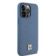 DKNY iPhone 15 Pro Max Case Leather Monogram Pattern MagSafe, Blue