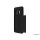 Samsung Galaxy S9 (G960F/DS) Slide Card Holder PC + TPU Hybrid Back Case Cover, Black