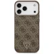 Guess MagSafe 4G PU Leather Case for iPhone 17 Pro Max, Brown