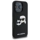 Чехол Karl Lagerfeld для iPhone 16 Pro Max Silicone Heads Print MagSafe, черный