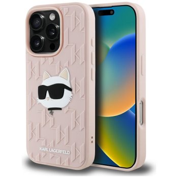 Telefona vāciņš Karl Lagerfeld iPhone 16 Pro Max 3D Choupette Rozā | Phone Case Cover