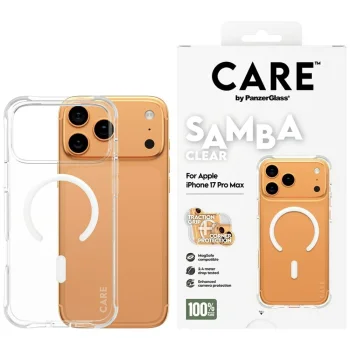 PanzerGlass iPhone 17 Pro Max vāciņš CARE Fashionable Samba MagSafe, caurspīdīgs