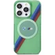 BMW iPhone 15 Pro Case M Tricolor Stripes MagSafe, Green