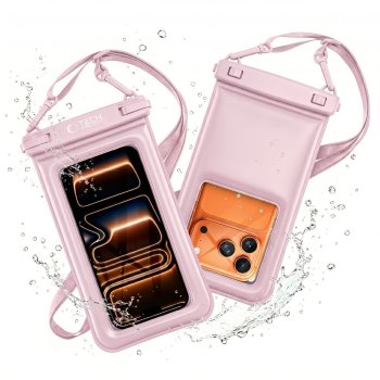 Tech-Protect UWC7 Waterproof Case for Smartphones up to 6.9", Pink