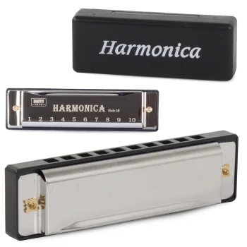 Mutes harmonikas Do mažorā 10 kanālu diatoniskās ar maciņu