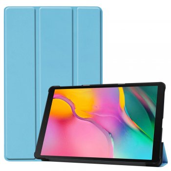 Samsung Galaxy Tab A 10.1 2019 (T510, T515) Trifold Stand PU Leather Hard Protective Cover Case, Baby Blue