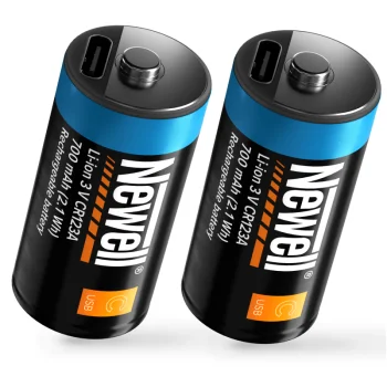 Newell CR123A USB-C uzlādējamās baterijas - 700 mAh (2 gab.)