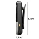 Mini rācija ar austiņu, mikrofonu un USB uzlādi, melna/sudraba