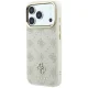 Guess Peony 4G Small Logo MagSafe vāciņš priekš iPhone 17 Pro / 18 Pro, bēšs