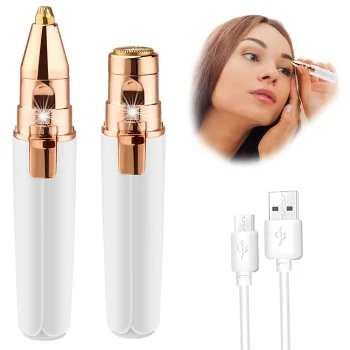 Women's Eyebrow and Facial Hair Trimmer, White
