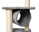 Kaķu māja / kāpelēšanas koks - stabs / nagu asināmais - 92cm, Pelēks | Cat House Tree with Sisal Scratching Posts