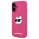 Karl Lagerfeld iPhone 16 Case Silicone Choupette Head MagSafe, Fuchsia
