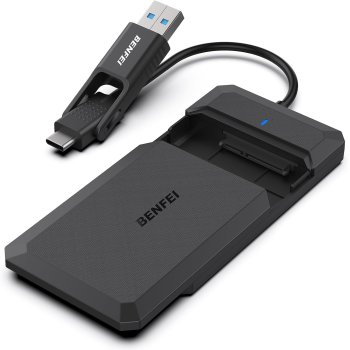 Внешний корпус для 2.5" SATA SSD Benfei с кабелем USB-C/USB-A, черный