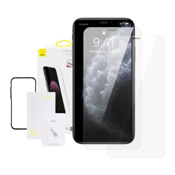 Защитное стекло Baseus 0.3mm для iPhone XS Max / 11 Pro Max, 2 шт., черное