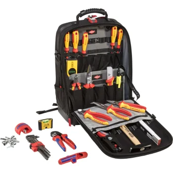 Knipex Tool Backpack Modular X18 Electric with Tools, 18 l, Black