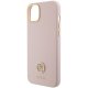 Guess Silicone Logo Strass 4G case for iPhone 15 - light pink
