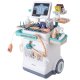 Kids Doctor Trolley Playset with EKG and Light & Sound Effects, 26 Pcs, White-Blue-Grey