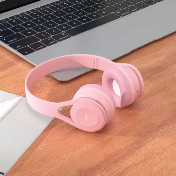 Havit H2262d Wired Over-Ear Headphones, Pink | Uz Auss Liekamas Vadu Austiņas Ausis ar Mikrofonu