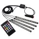 Car Interior RGB LED Strip Lights with Remote Control