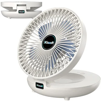 Wireless Foldable Desk Fan with Wall Mount, 3.7W