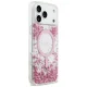 Чехол Guess Resin Bottom Glitter MagSafe для iPhone 17 Pro Max, розовый