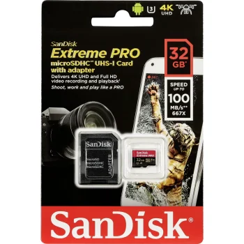microSDHC atmiņas karte SanDisk Extreme PRO 32 GB SDSQXCG-032G-GN6MA