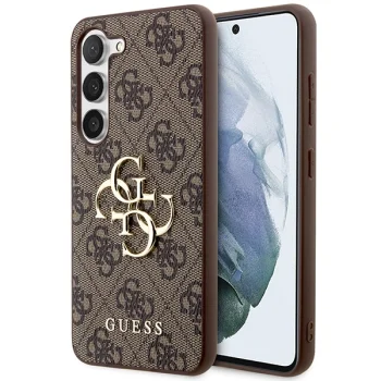 Samsung Galaxy S24+ Plus (SM-S926) Guess 4G Big Metal Logo Case Cover, Brown | Telefona Maciņš Vāks Apvalks Bampers