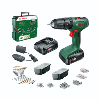 Аккумуляторная ударная дрель-шуруповерт Bosch EasyImpact 18V-40, комплект