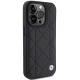 BMW iPhone 15 Pro Max Case Leather Quilted, Black