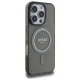 Guess iPhone 16 Pro vāciņš IML Glitter Circle MagSafe, melns