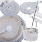Rotējošās mopes 360 spin spainis komplekts 2x mikrošķiedras spilventiņi | Rotary mop bucket set microfiber pads
