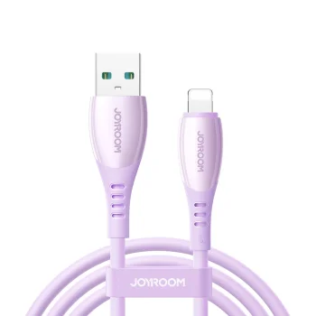 Joyroom S-A59 Vibrant Series USB-A uz Lightning kabelis 3A 1.2m, violets