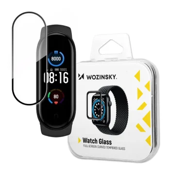 Wozinsky Watch Glass hibrīda aizsargstikls Xiaomi Mi Band 5, melns