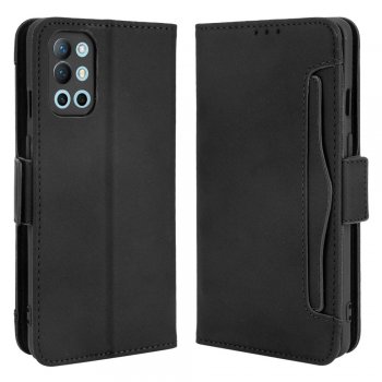 OnePlus 9R Multiple Card Slots Design Wallet Stand Leather Book Case Cover, Black | Telefona Vāciņš Maciņš Apvalks...