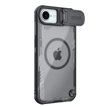 Nillkin Iceblade Prop Magnetic vāciņš iPhone 16e / 17e ar statīvu, melns
