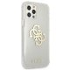 Guess iPhone 12 Pro Max vāciņš Glitter 4G Big Logo, caurspīdīgs
