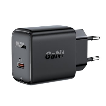 Сетевое зарядное устройство Acefast GaN USB Type-C 30W, PD, QC 3.0, AFC, FCP, чёрный...