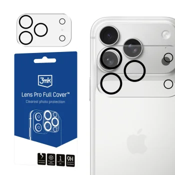 3mk Lens Pro pilna pārklājuma kameras aizsargs iPhone 17 | Full Cover Camera Protector