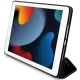 Karl Lagerfeld Saffiano Monogram Ikonik grāmatiņas tipa vāciņš priekš iPad 10.2\" (7. paaudze), melns