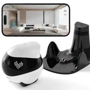 Mājas un mājdzīvnieku uzraudzības robots Enabot EBO Air 2 ar 2K kameru, balts