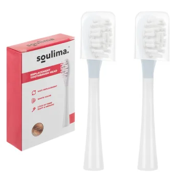Насадки для звуковой зубной щетки 2 шт Soulima 26929, белые