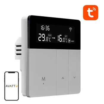Умный Wi-Fi термостат для котла Avatto WT50-BH-3A (Серый)