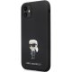 Apple iPhone 11 6.1\" Karl Lagerfeld Silicone Ikonik Metal Pin Case Cover (KLHCN61SMHKNPK), Black | Telefona Maciņš...