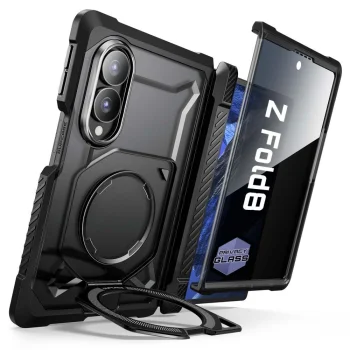 Supcase UB Grip Mag MagSafe Case for Samsung Galaxy Z Fold 8 with Privacy Glass - Black