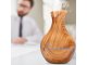 Air Humidifier and Aroma Diffuser with RGB Backlight, USB, Light Brown