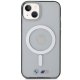 BMW iPhone 14 vāciņš Silver Ring MagSafe, caurspīdīgs