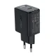 Acefast GaN USB-C lādētājs 30W, PD, QC 3.0, melns (A21)