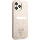 Guess iPhone 13 Pro Max vāciņš 4G Triangle Logo Cardslot, rozā