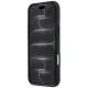 Mercedes Leather Semi Wrap Iconic Line MagSafe vāciņš iPhone 18 Pro Max / 17 Pro Max, tumši pelēks