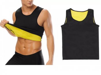 Vīriešu Sporta Fitnesa Neoprena T-krekls, XL izmērs | Men's Slimming Sport Fitness T-Shirt
